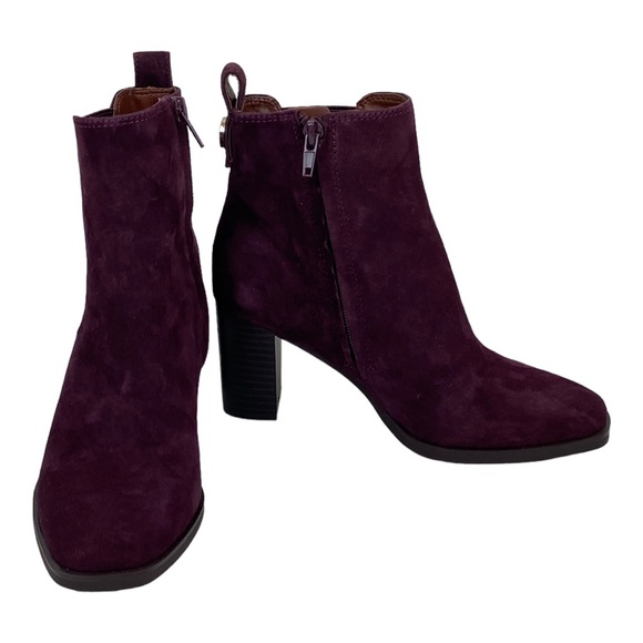 Giani Bernini Brigittie Suede Ankle Chelsea Boots Wine Shoes Size 5 - Picture 3 of 13